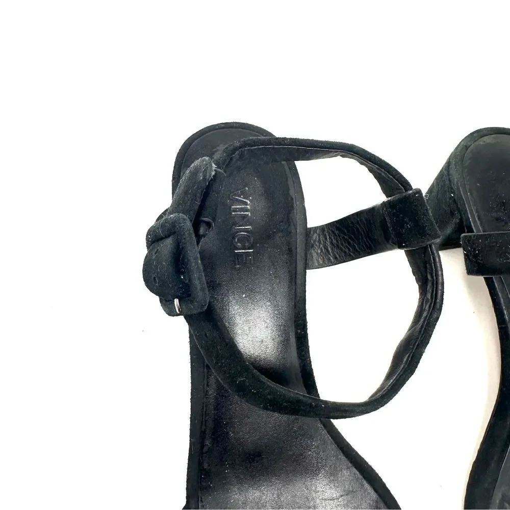 VINCE‎ Rena Suede Ankle Wrap Sandal Sz 8.5